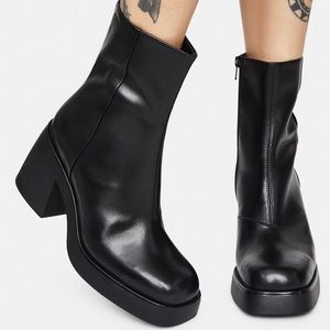 Vagabond Brooke Platform Bootie Black Size 39 EU 9 US